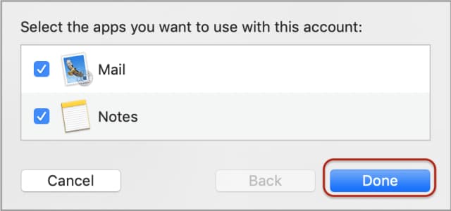 IImage Set up email in macOS Sierra or later