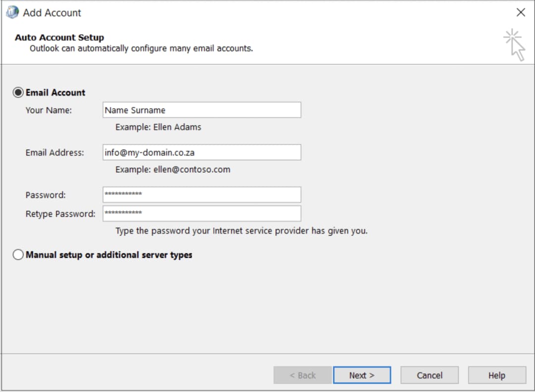 Image Mail Account Setup