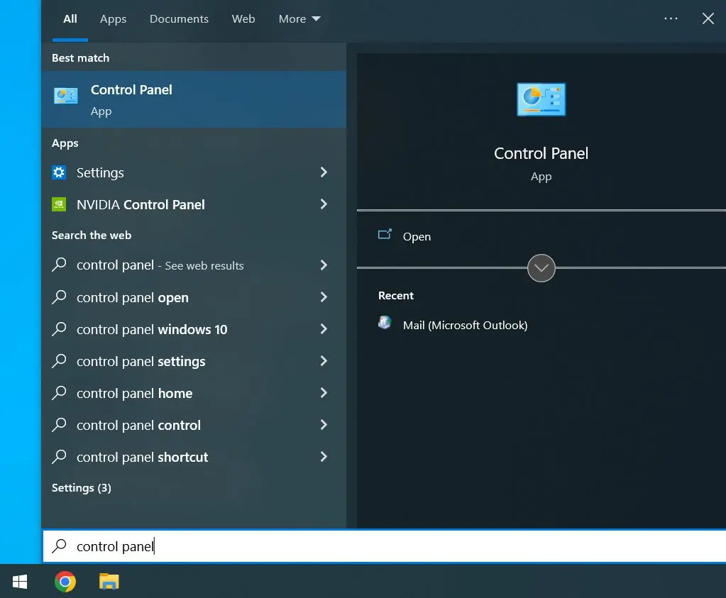 Image windows start menu